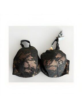 NWT TORRID Plus Size 42DDD Lightly Lined Full Coverage Balconette Bra Black Lace